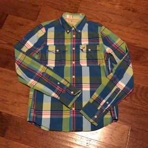 Hollister plaid button down shirt